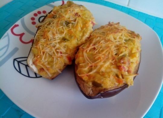 Berenjenas rellenas de verduras