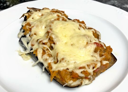 Berenjenas rellenas ligeras