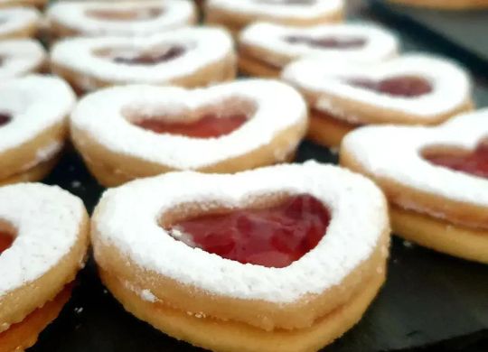 Pastas de té con fresas