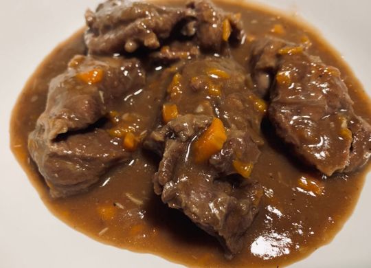 Carrillada con cacao y miel