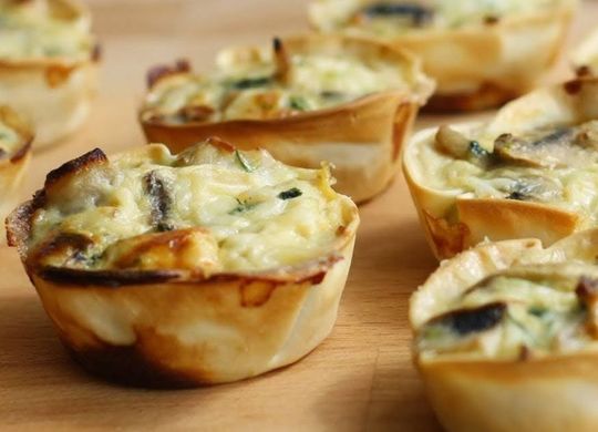 Cestitas de champiñones