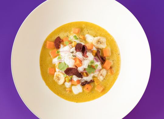 Ceviche con leche de tigre