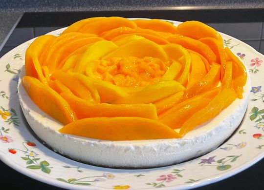 Cheesecake de mango fría