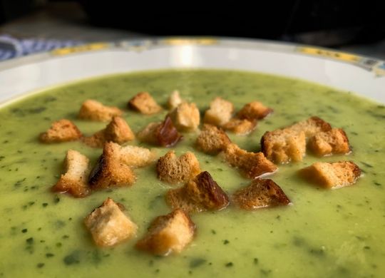 Crema de calabacín sin nata