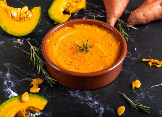 Crema de calabaza y boniato