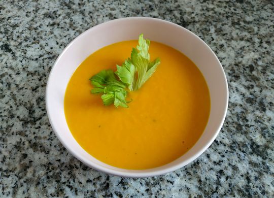 Crema de zanahoria y apio
