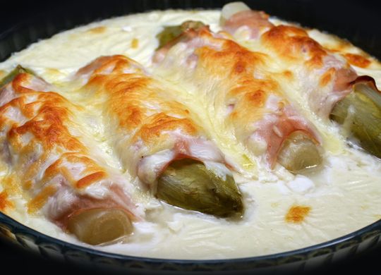 Endivias gratinadas