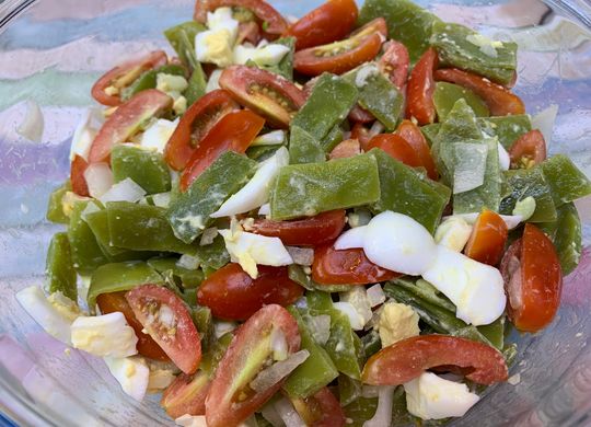 Ensalada de judias verdes y tomate
