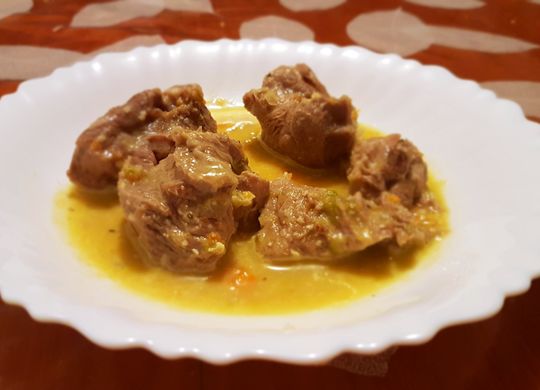 Estofado de pavo con nueces