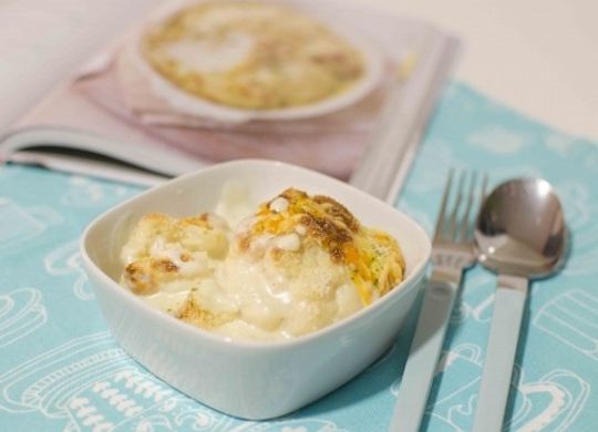 Gratén de coliflor con queso