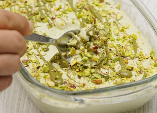 Helado de pistacho y wasabi