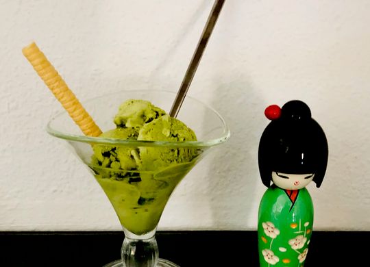 Helado de té verde matchá