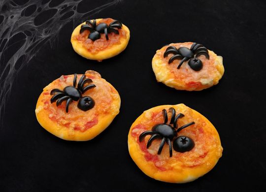 Mini Spider Pizzas