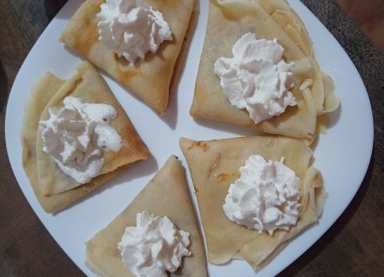 #Crepes de chocolate y nata