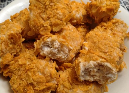 Nuggets de pollo y queso de cabra realfooder