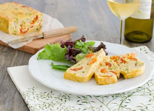 Pastel de patata con verduras