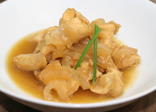 Pollo en salsa de albaricoque