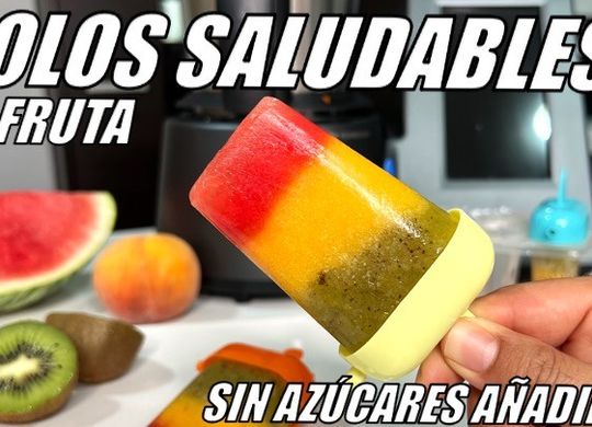 Polos o helados saludables caseros de fruta sin azúcar