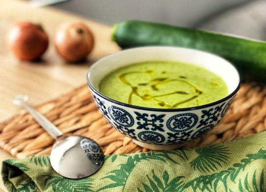 Puré de calabacín al toque de albahaca
