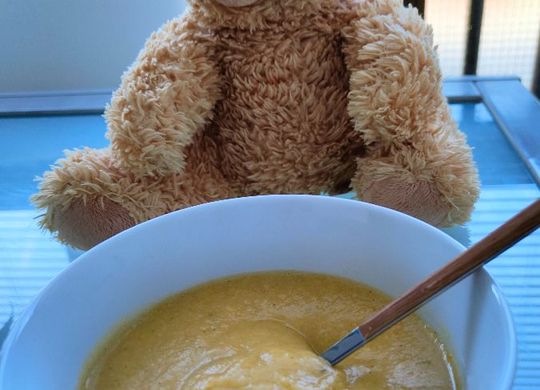 Puré de verduras con pescado para bebés de 6 meses