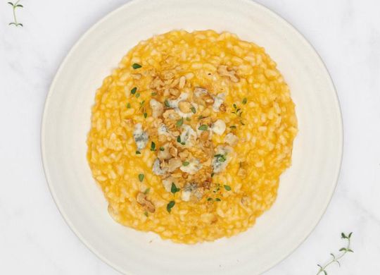 Risotto de calabaza con Gorgonzola y nueces