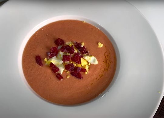 Salmorejo con harina de sarraceno y sin gluten