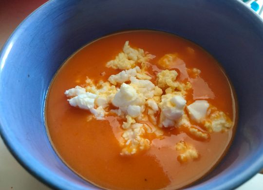 Salmorejo estilo La Cacharrería sin gluten