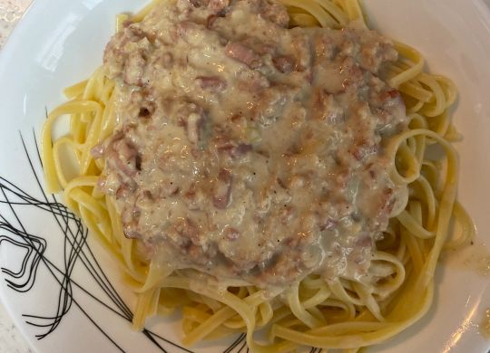 Salsa “carbonara” para dos