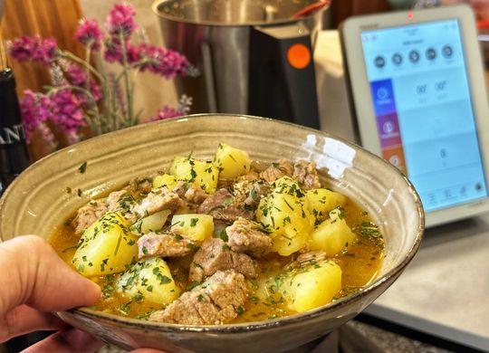 Solomillo guisado con patatas