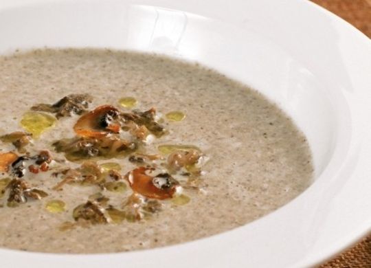 Sopa de champiñones con coñac