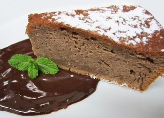 Tarta de castañas y chocolate