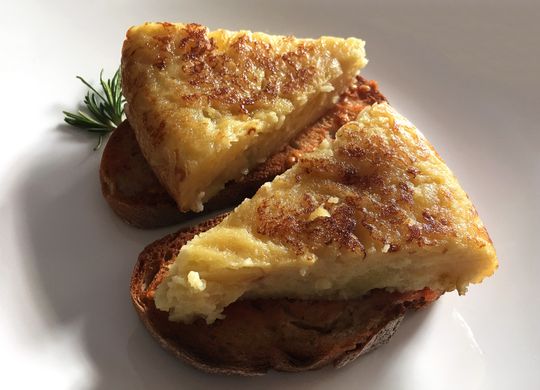 Tortilla de patatas sin huevo