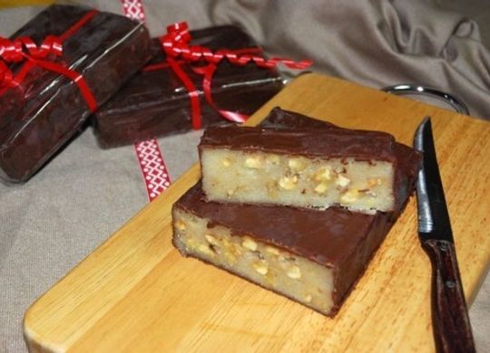 Turrón nata nueces