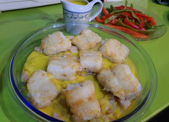 Bacalao con salsa de cava