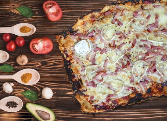 Receta Pizza Keto Coliflor