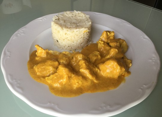 Pollo al curry con arroz blanco | Robot de cocina Mycook