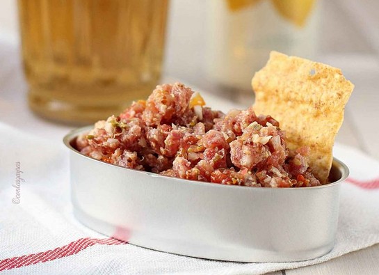 CRUAPAN 🥐 TOSTADO CON TARTAR DE FUET Receta perfecta para una Merie